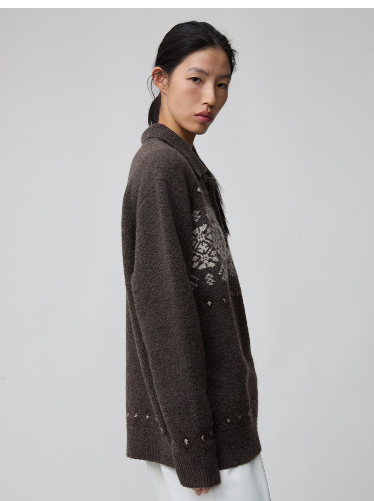 Polo Neck Pullover Sweater