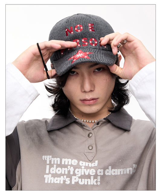 Star Embroidery Peaked Cap