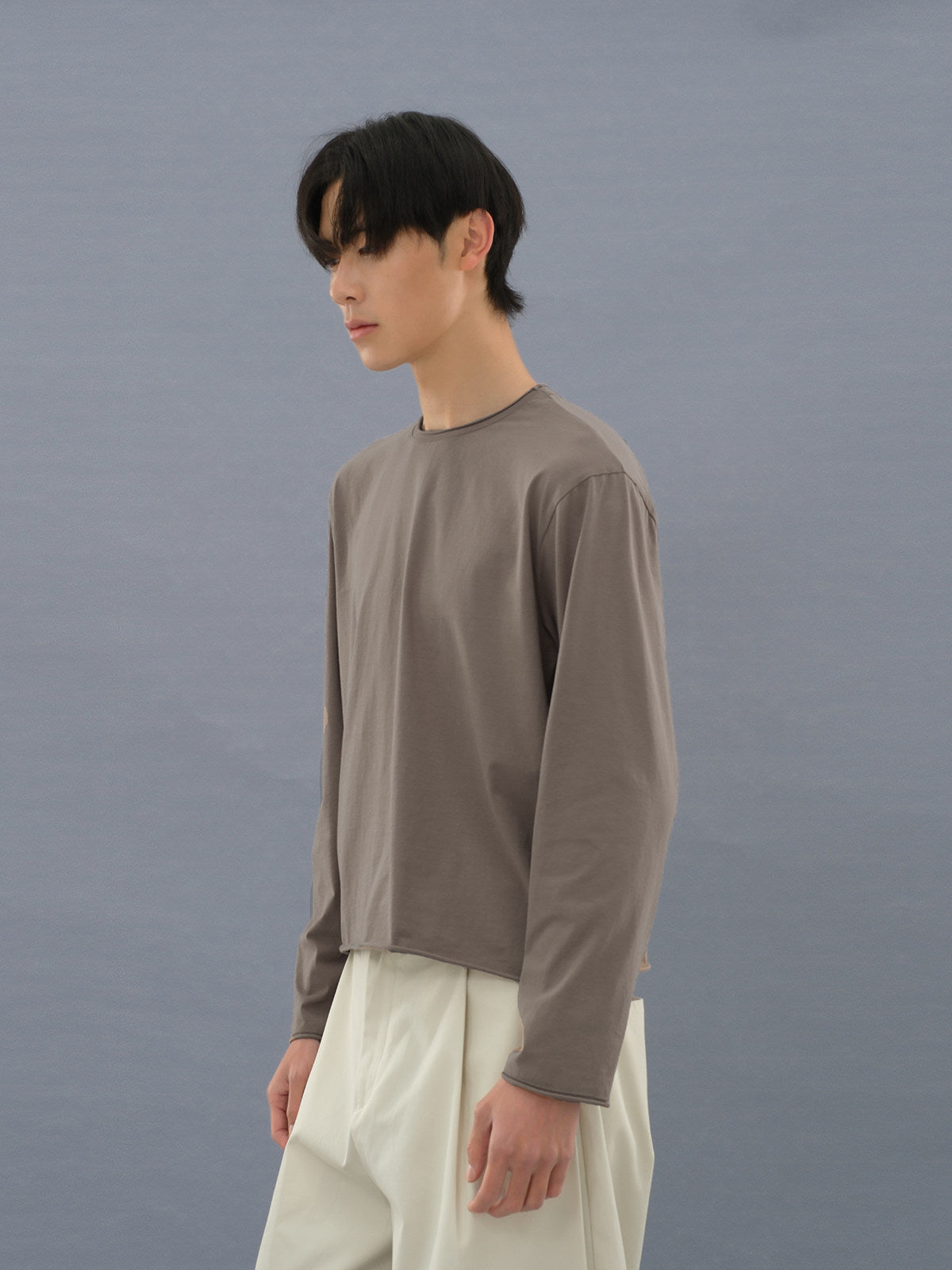 T-shirt with Roll-Up Sleeves
