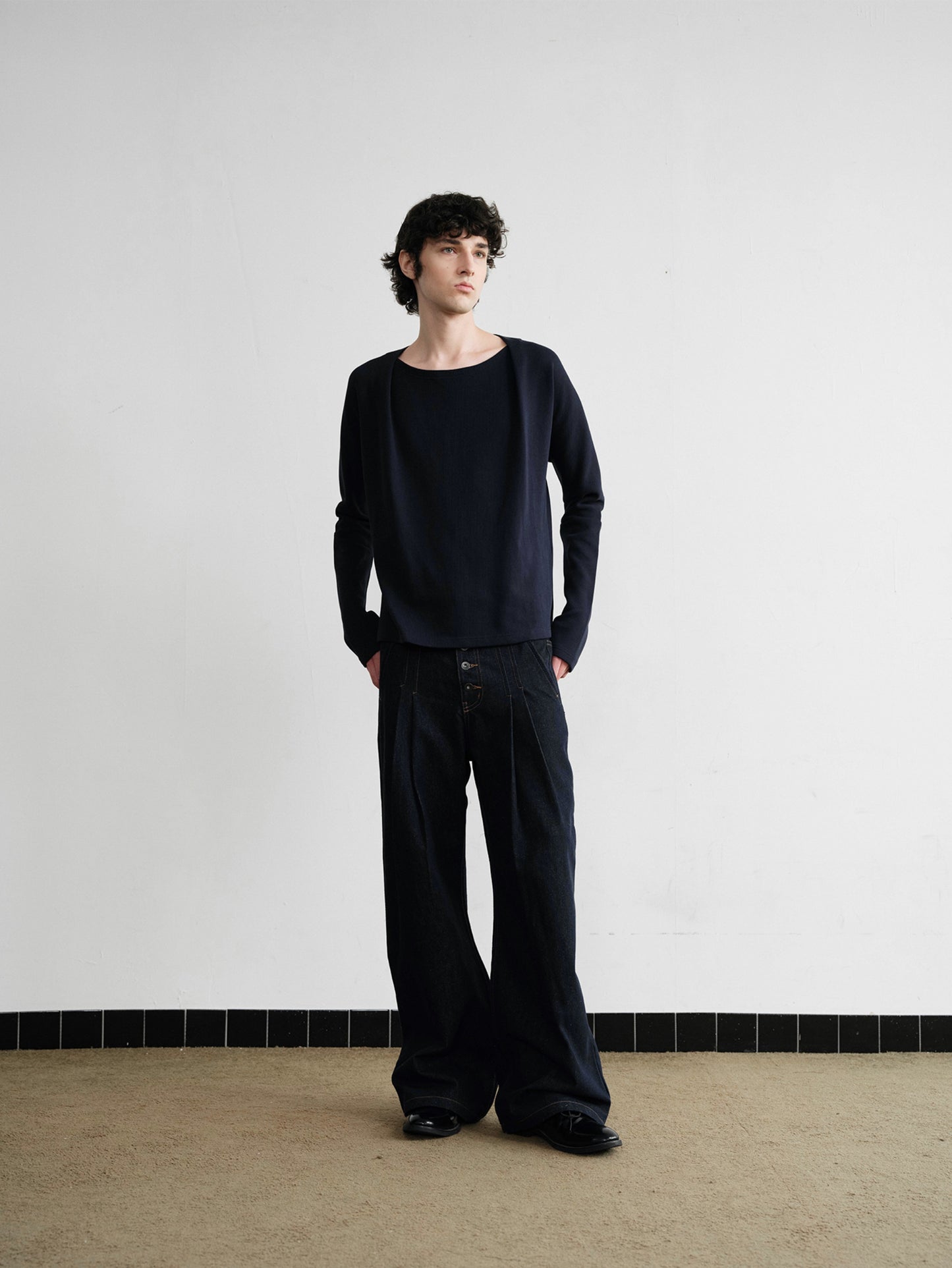 Pleated Single-Cut T-Shirt