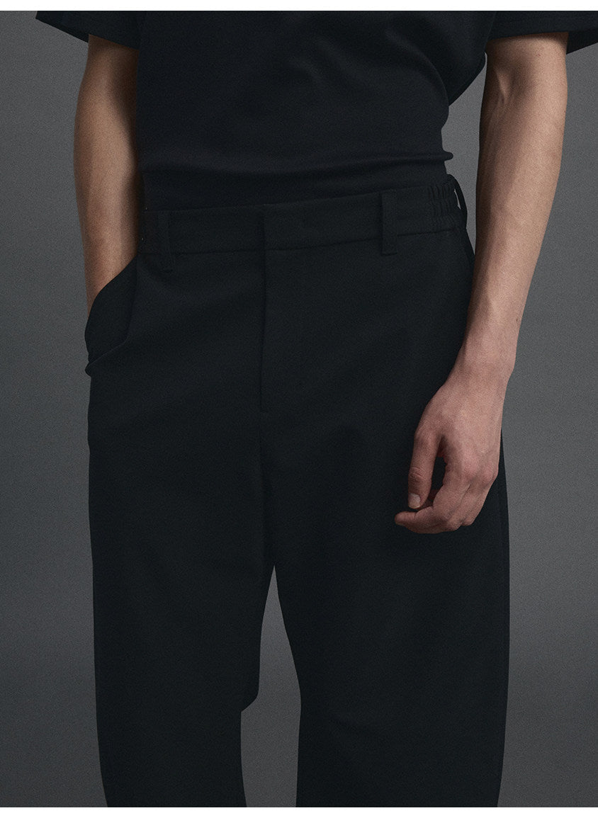 Curved-Cut Casual Pants