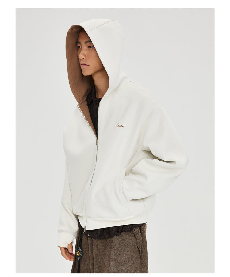 Zipper Hooded Sweatshirt