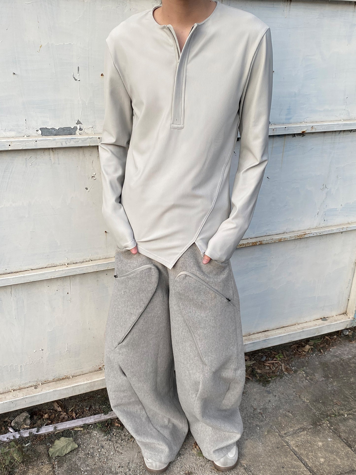 Quick Dry Straight Shoulder Waist T-Shirt