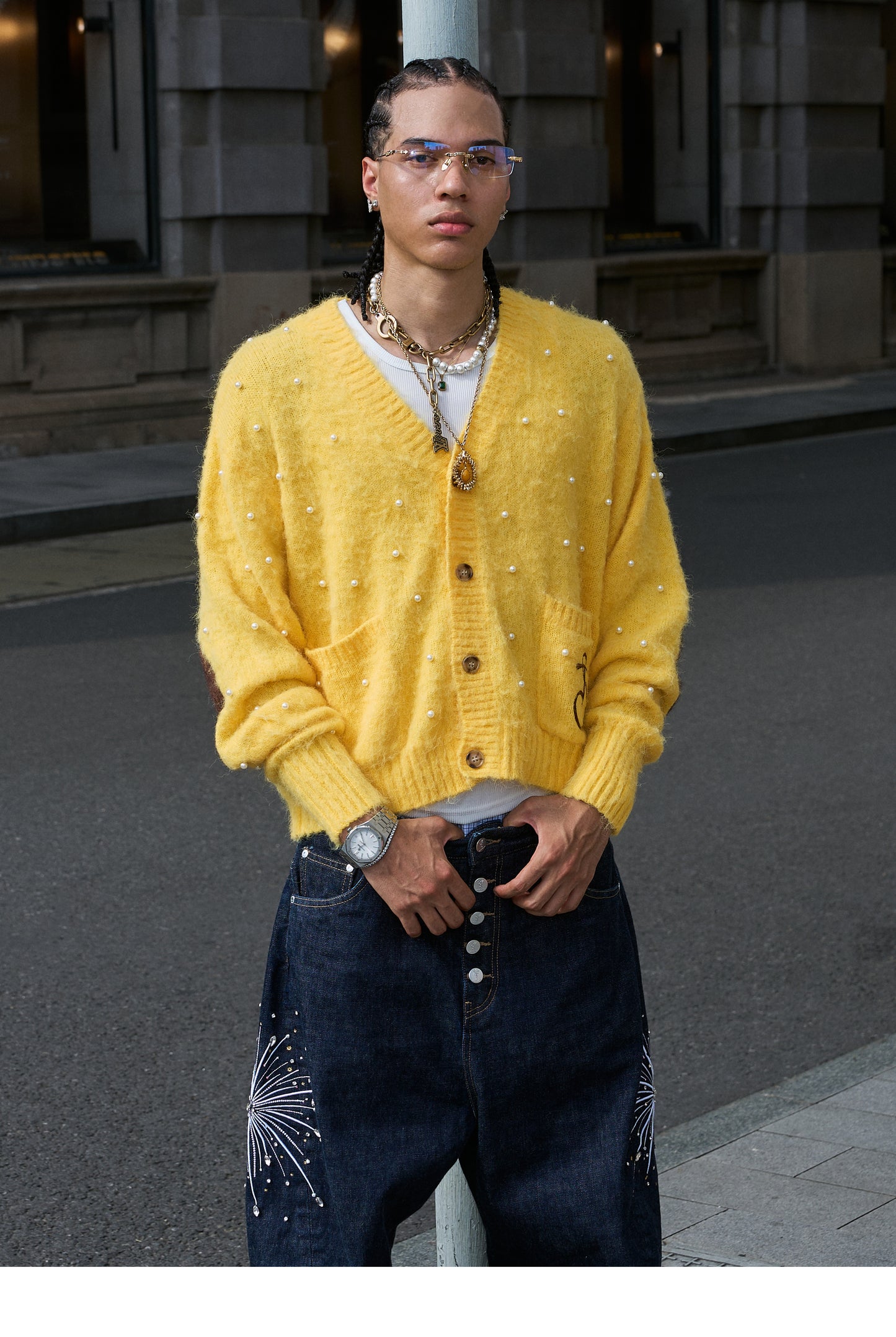 Pearl Short Wide Cardigan