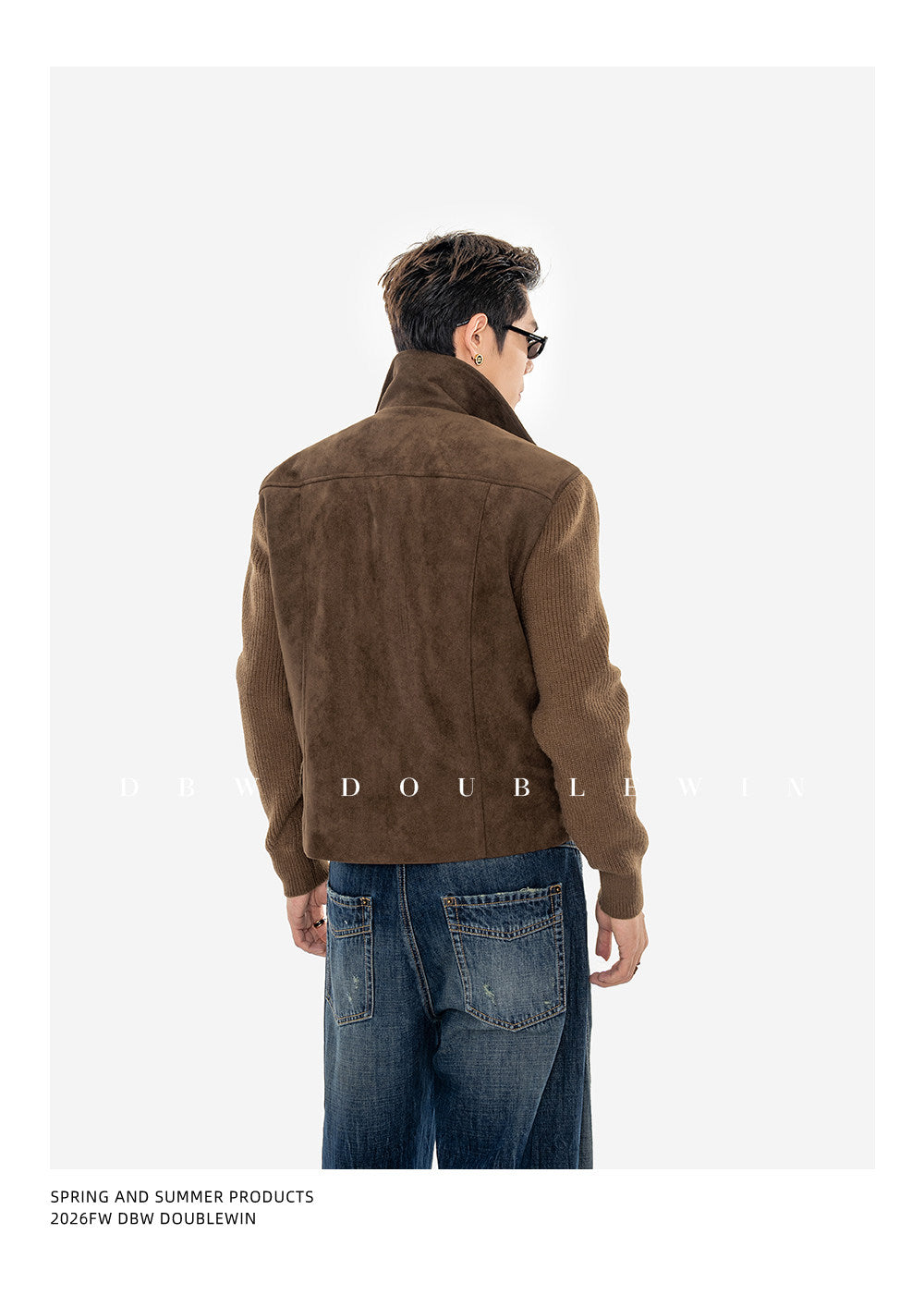 Rider Jacket with Diagonal Placket