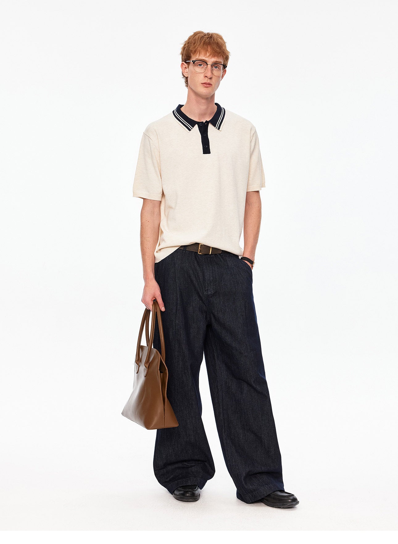 Casual Knit Polo Shirt