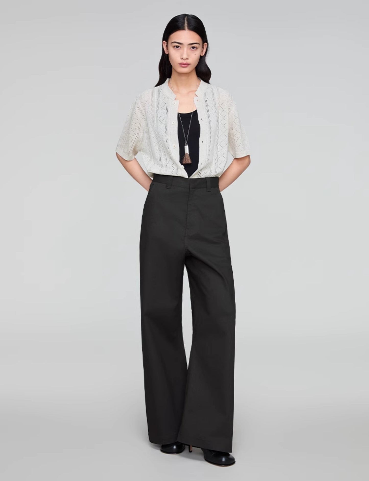 Wide Leg A-Line Casual Pants