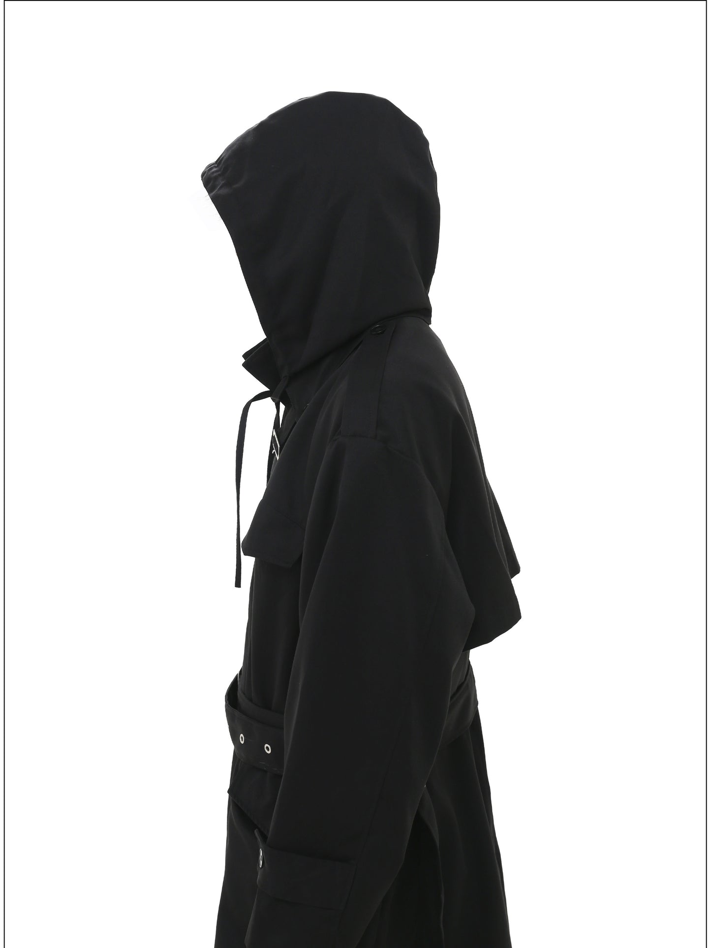 Long trench coat with hood