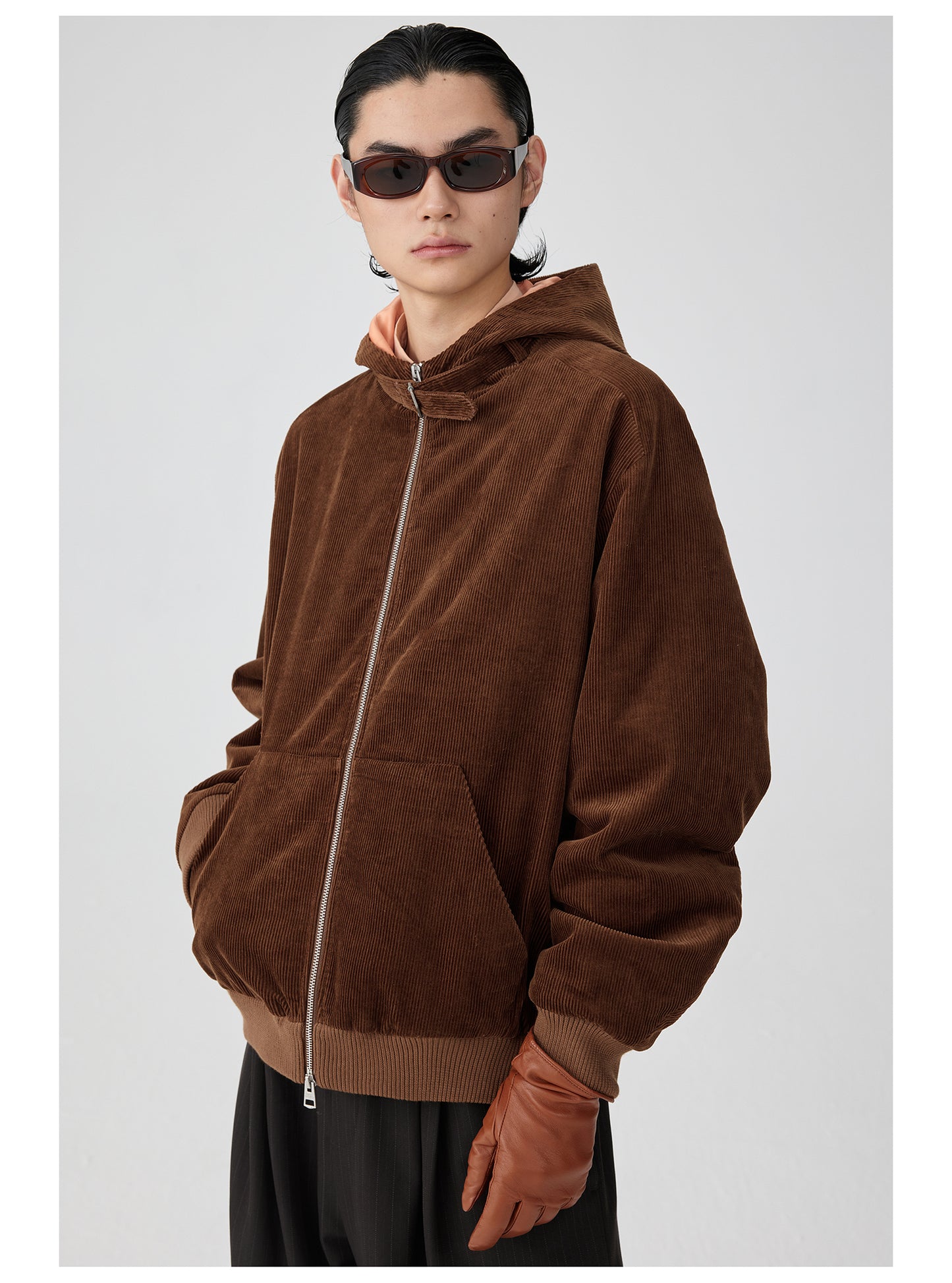 Corduroy Hooded Jacket