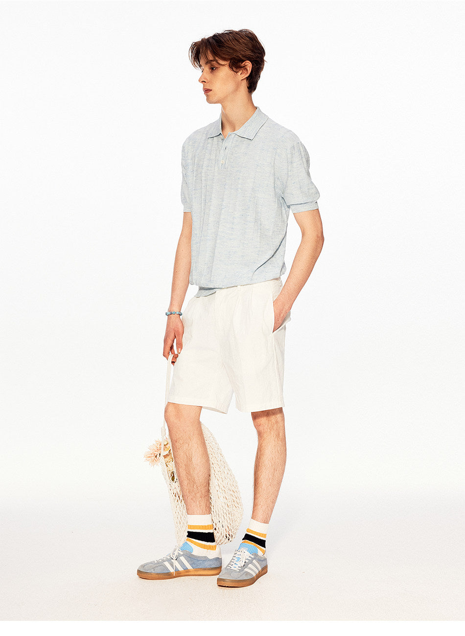 Breathable Knit Polo Shirt