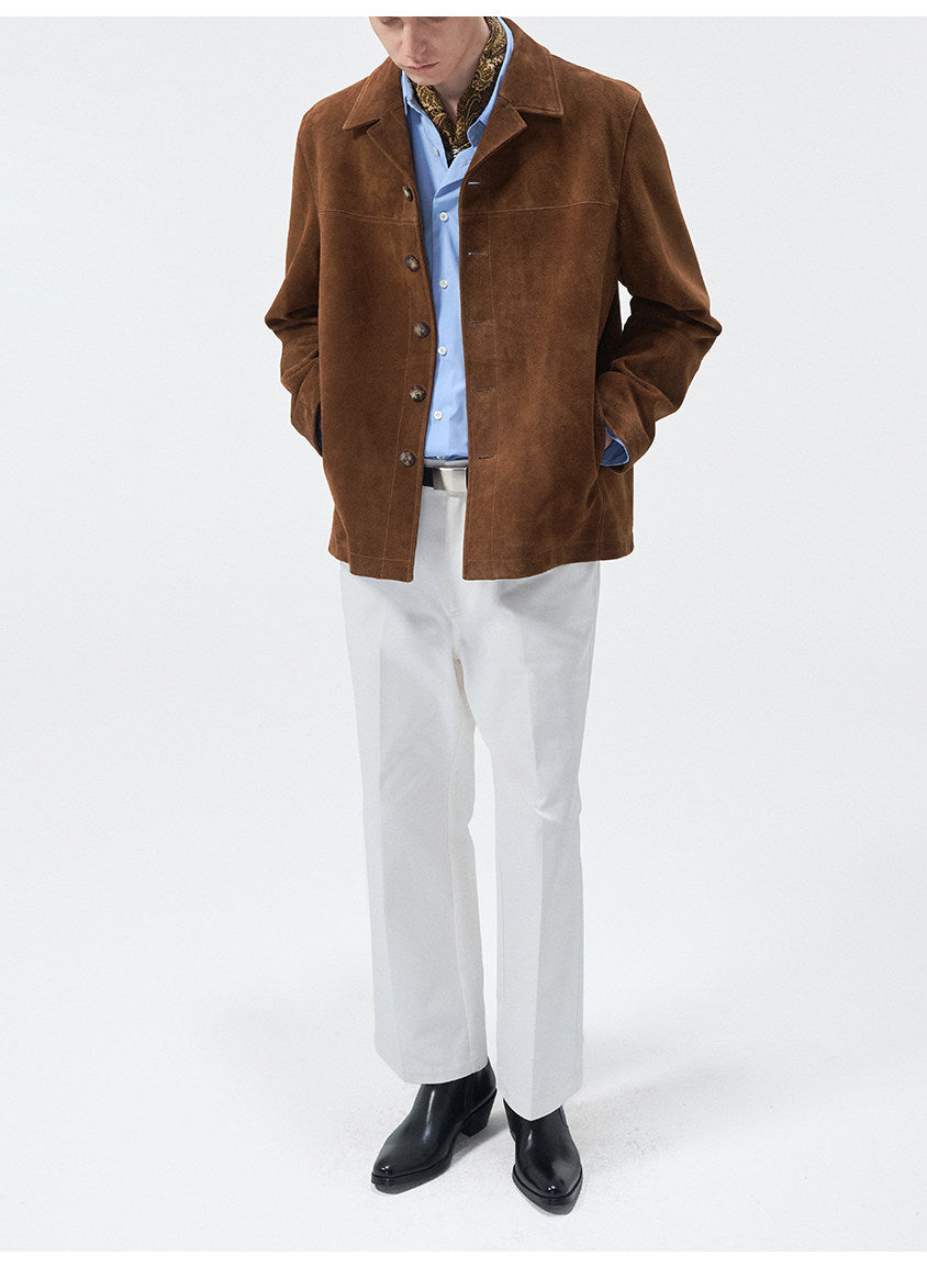 Minimalist Style Split Collar Jacket
