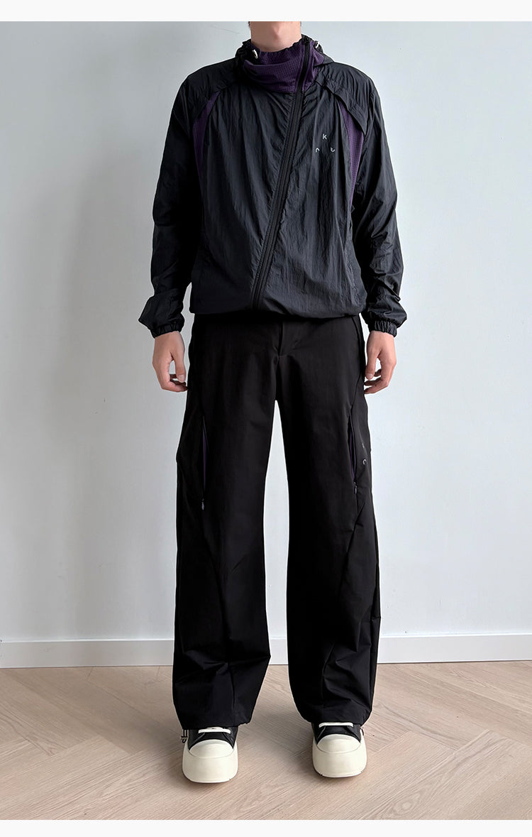 Water-repellent Zipper Casual Pants