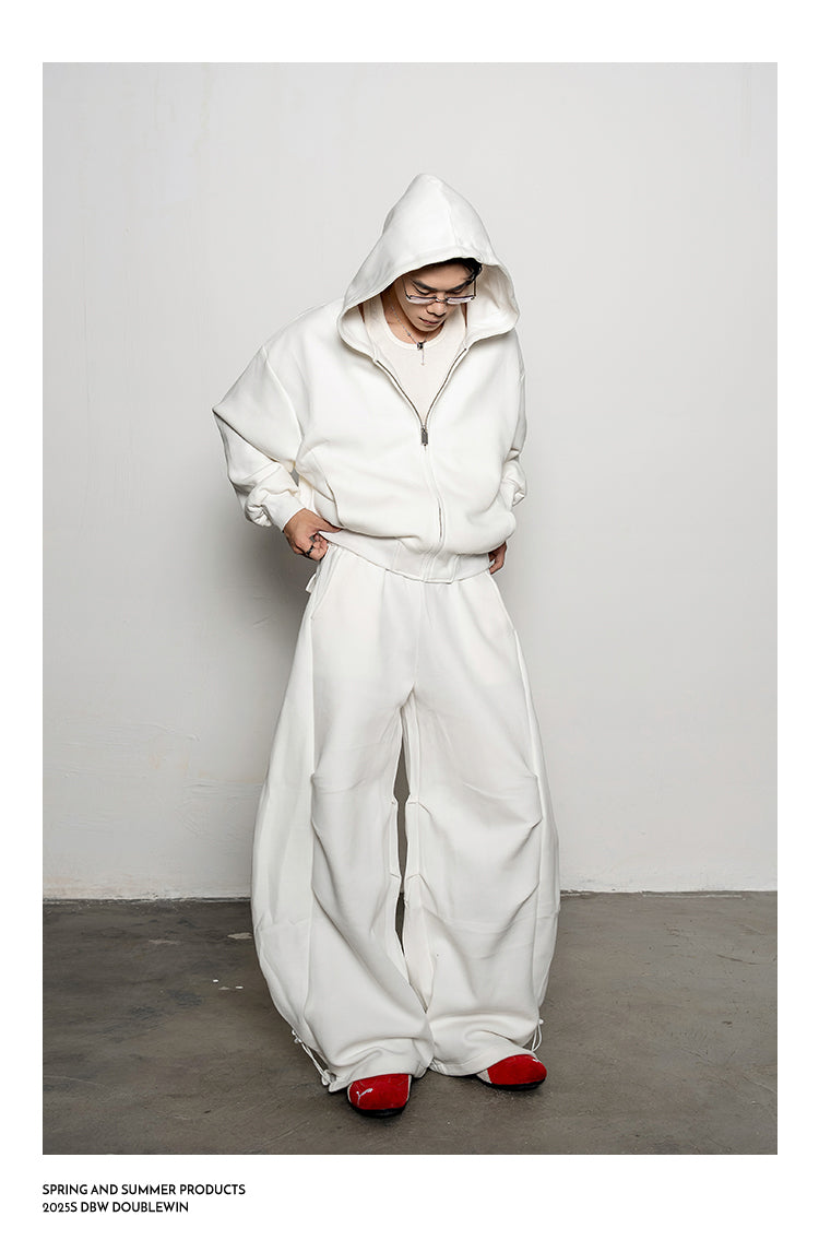 Short Hoodie Sweatshirt Set