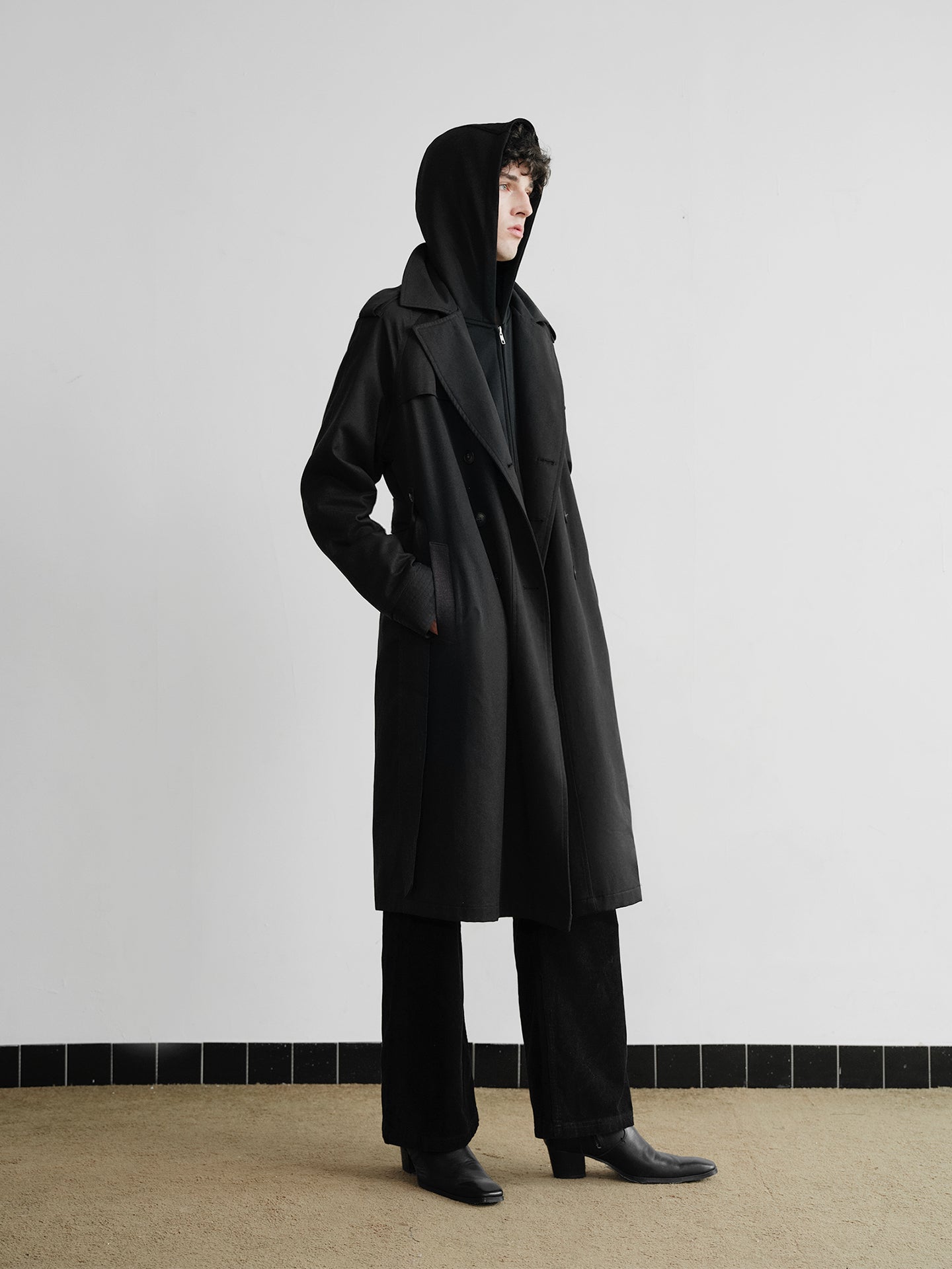 Double-breasted trench coat