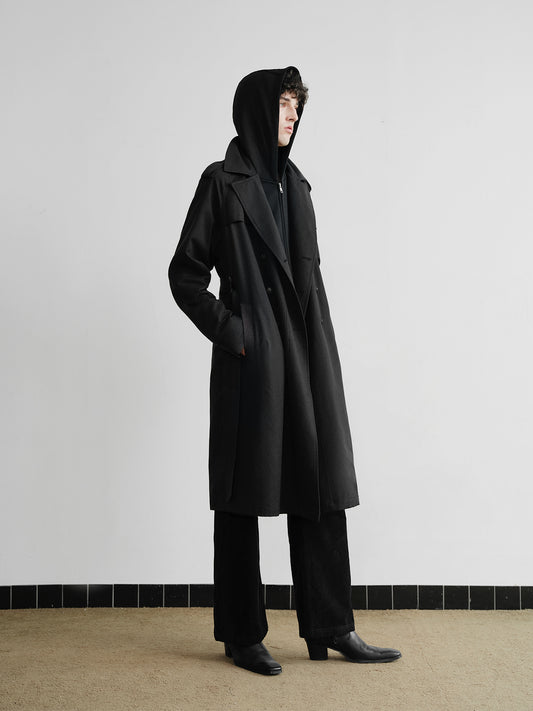 Double-breasted trench coat