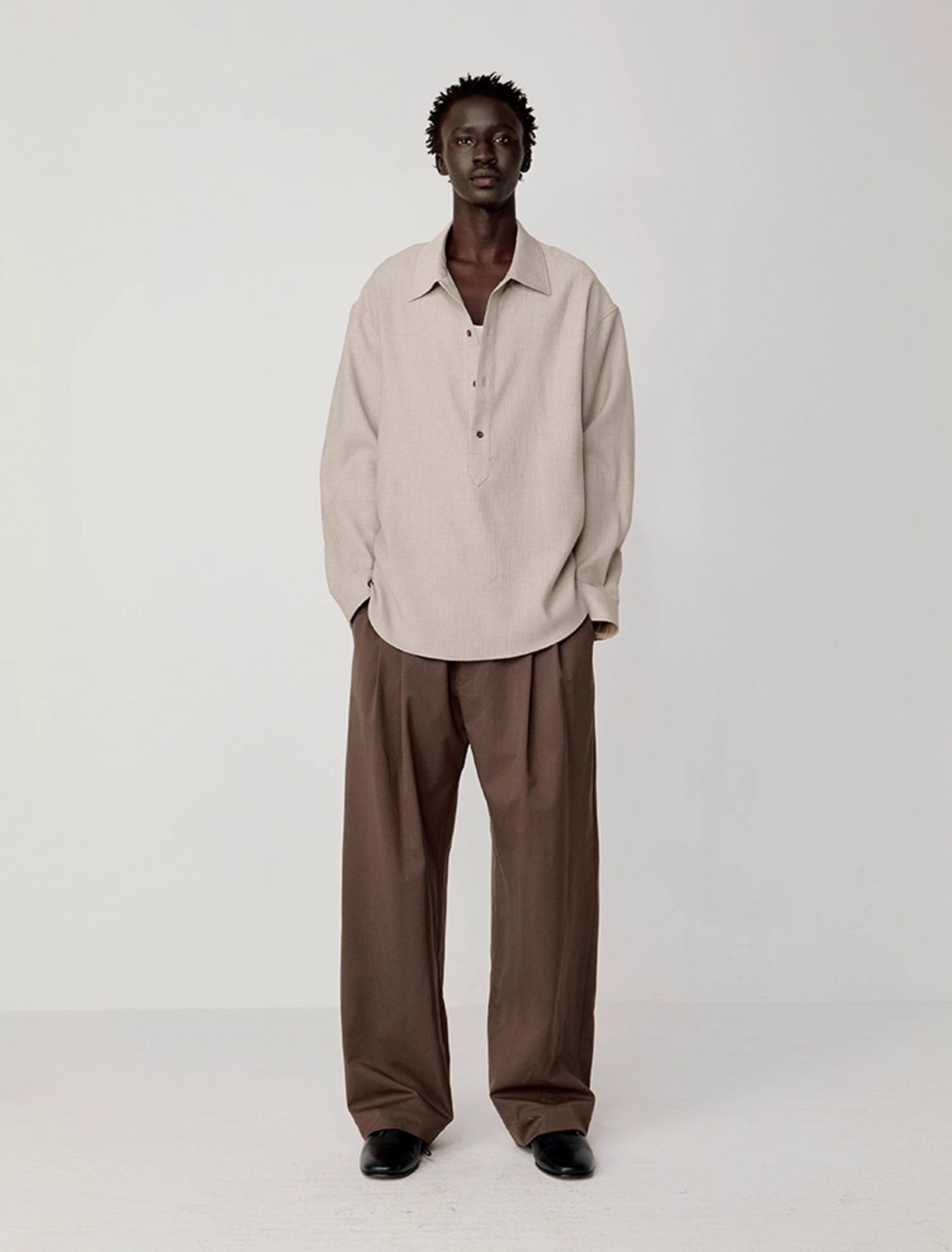 Pleated Drawstring Casual Pants