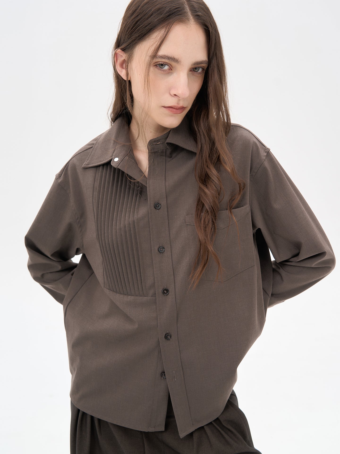 Cropped Fit Casual Shirt