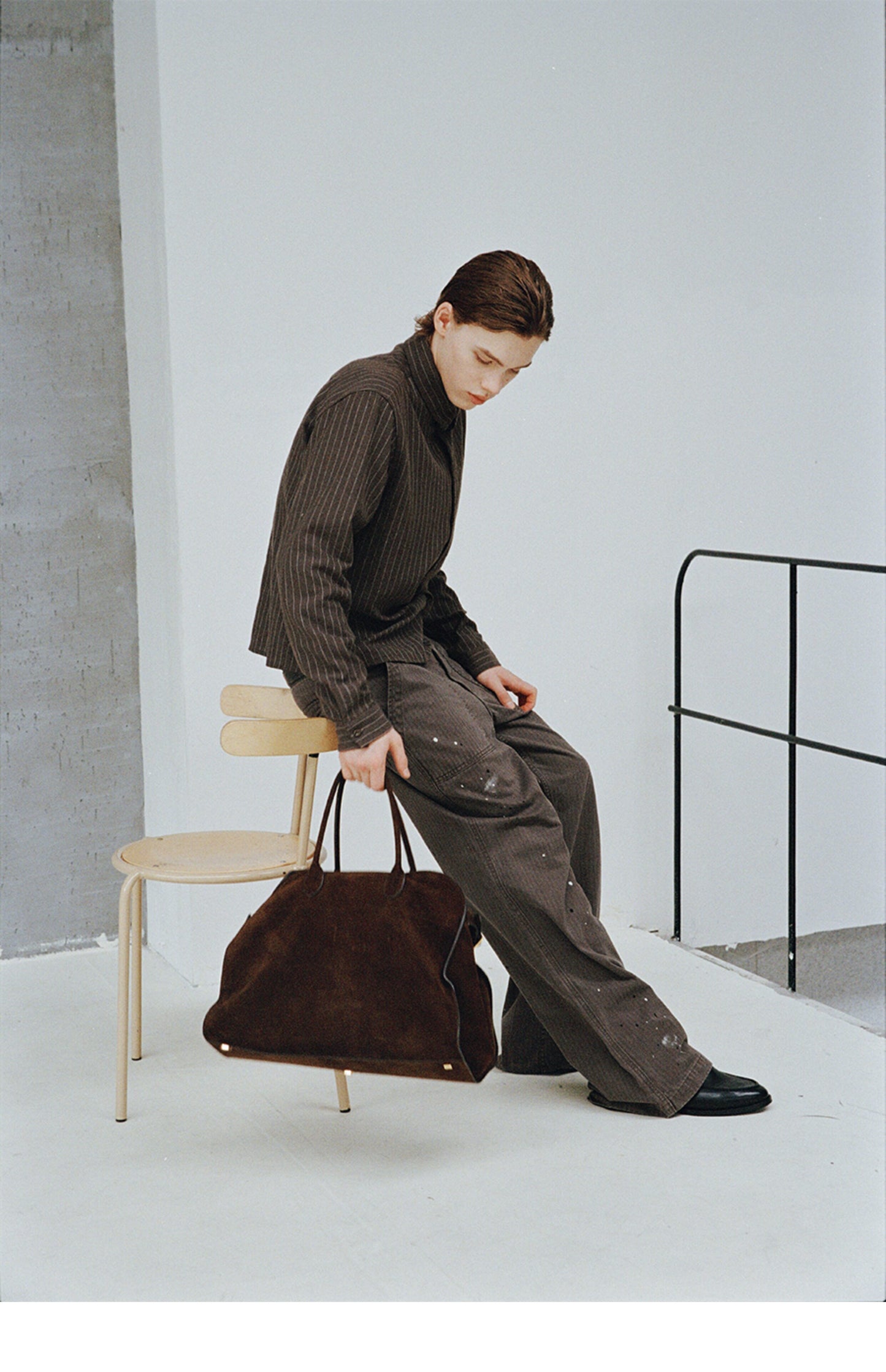 Vintage Herringbone Casual Pants