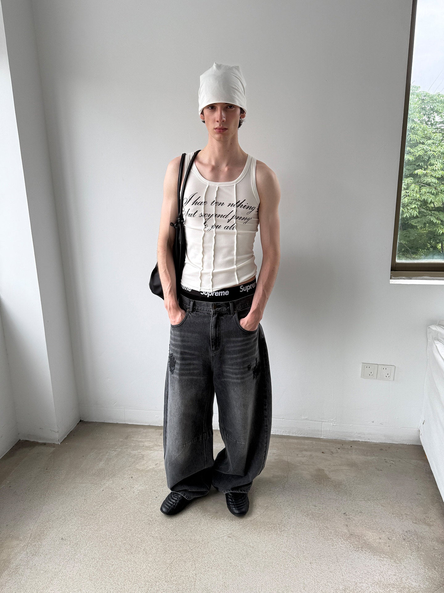 Patchwork Crew-Neck Tank Top