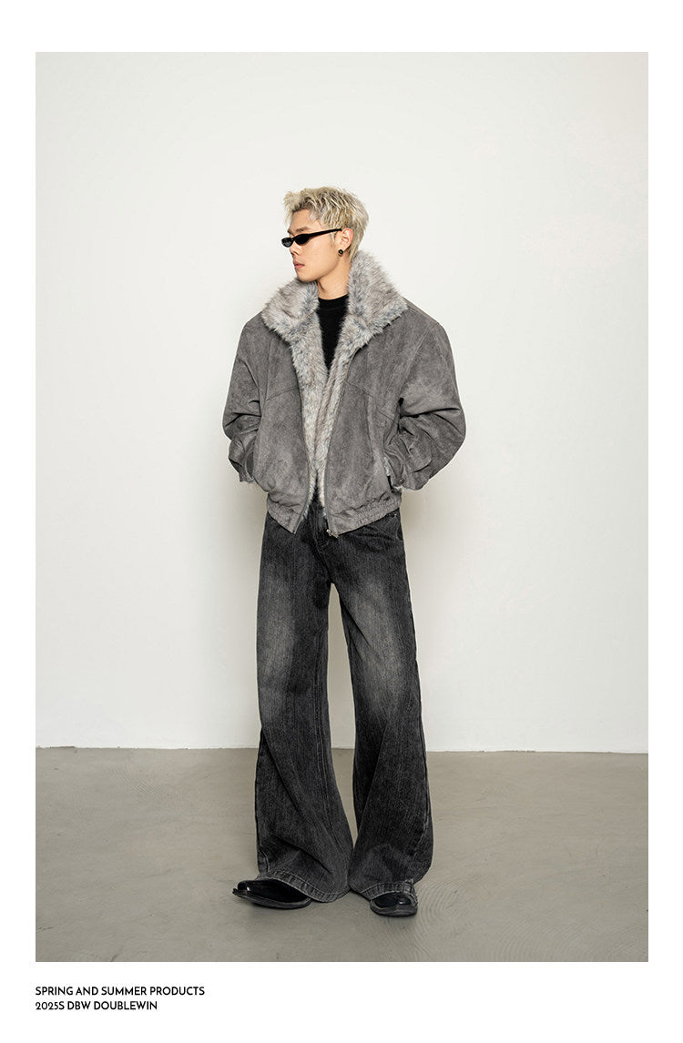 Faux Fox Fur Cotton Jacket
