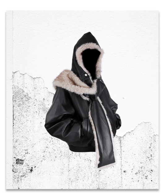 Detachable Scarf Bomber Jacket