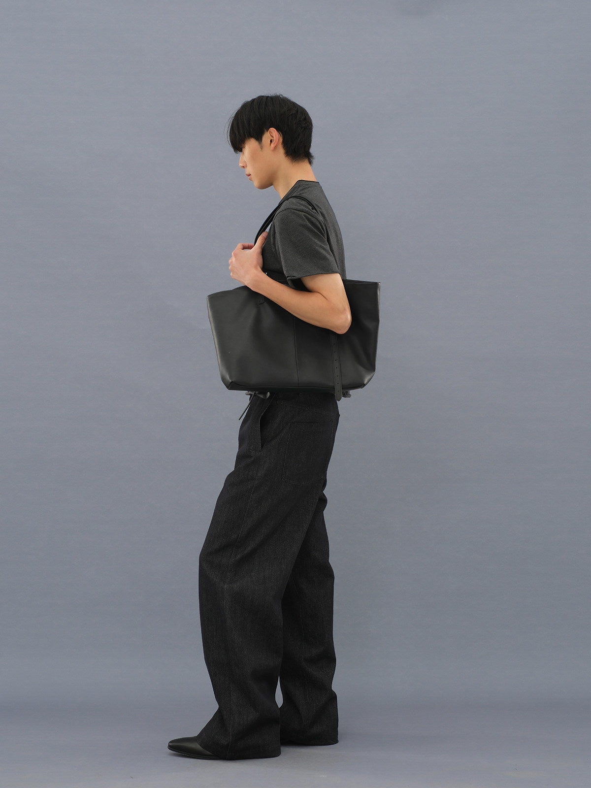 PU Soft Leather Shoulder Bag with Zipper