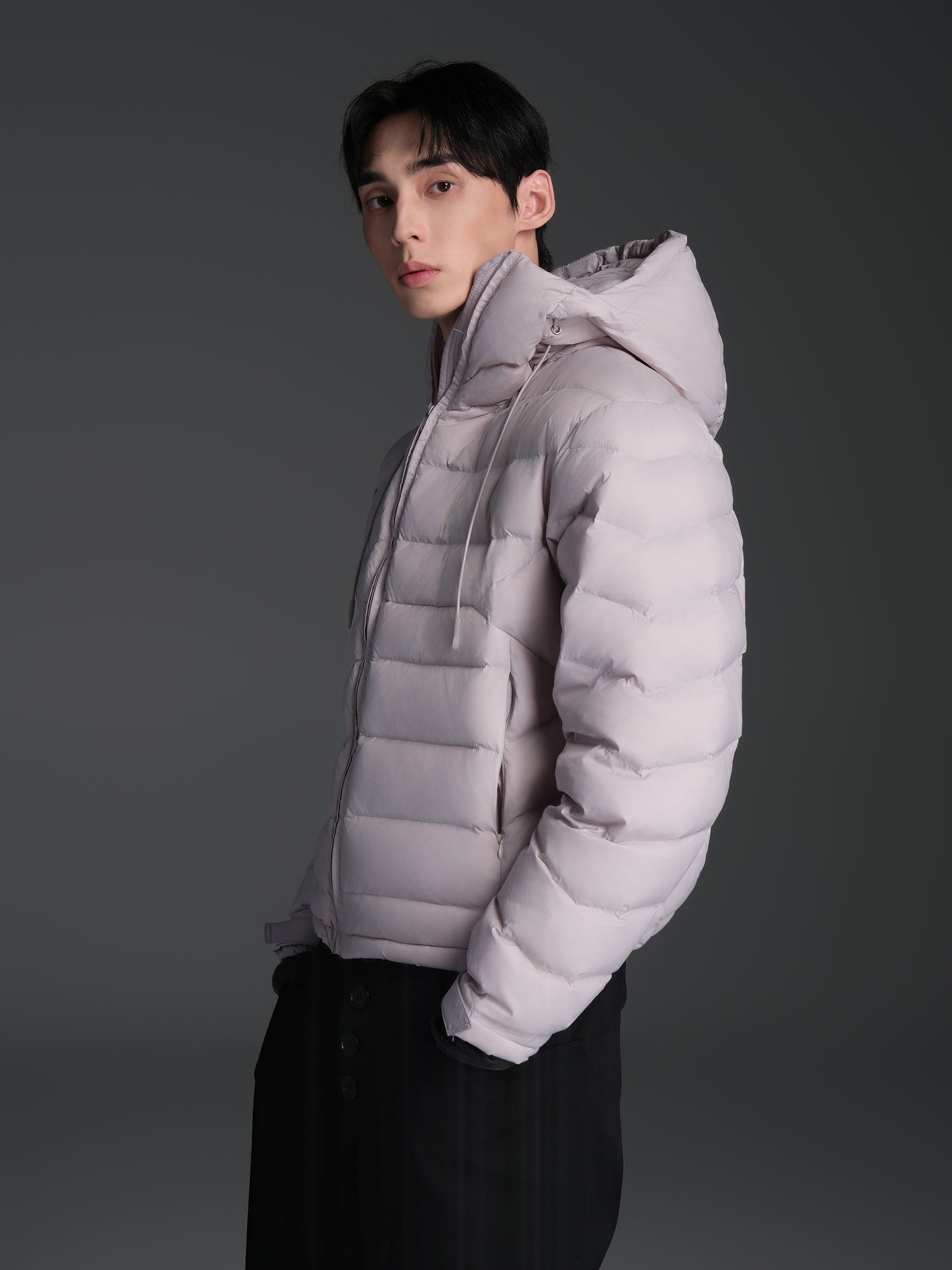 Deconstructed Ribbed Down Jacket