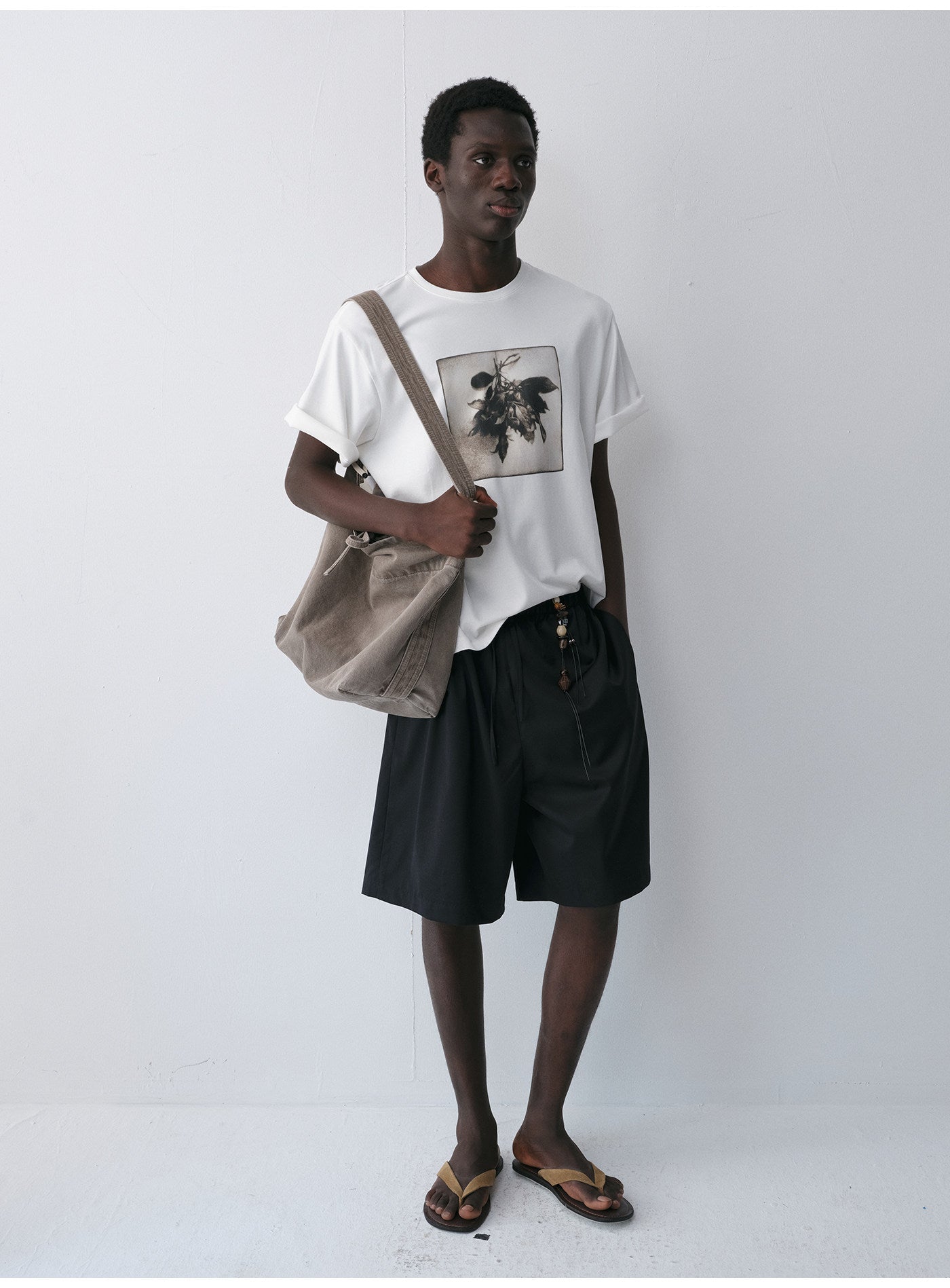 Bouquet Print Crew Neck T-Shirt