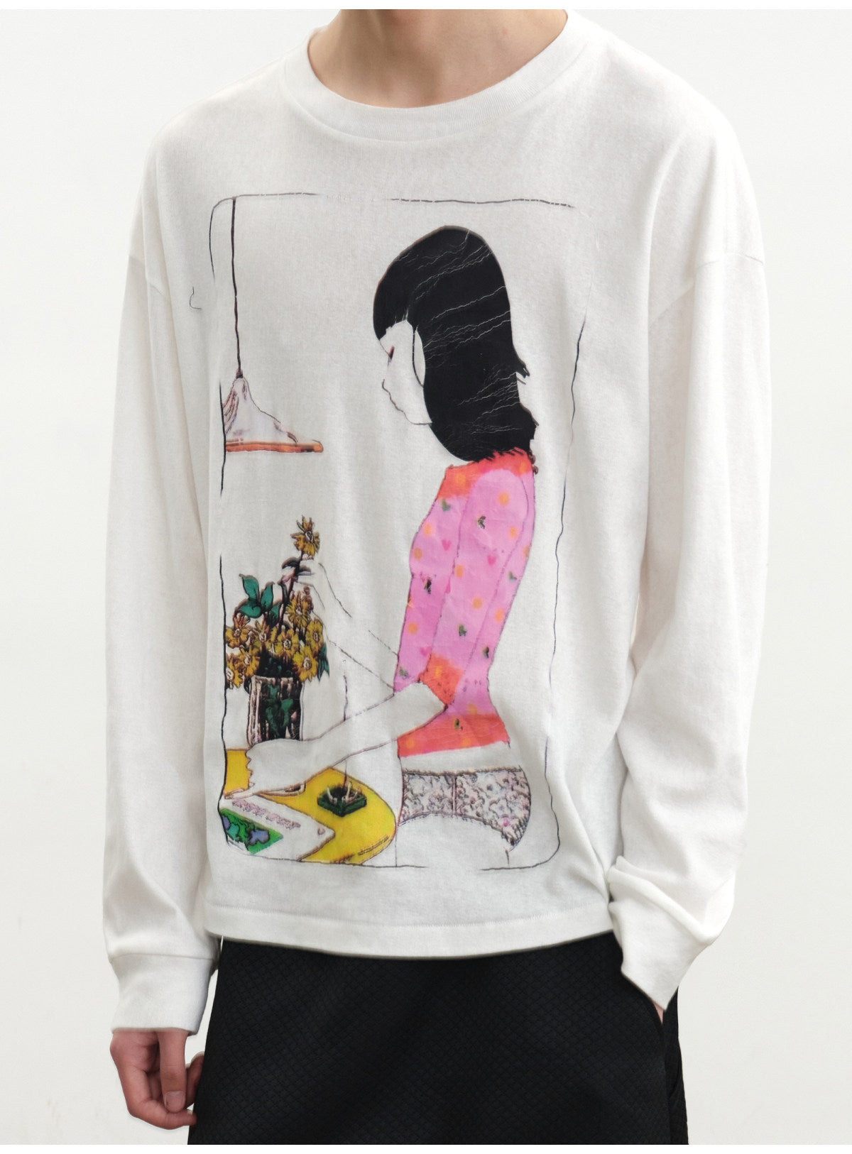 Floral Print Distressed T-Shirt