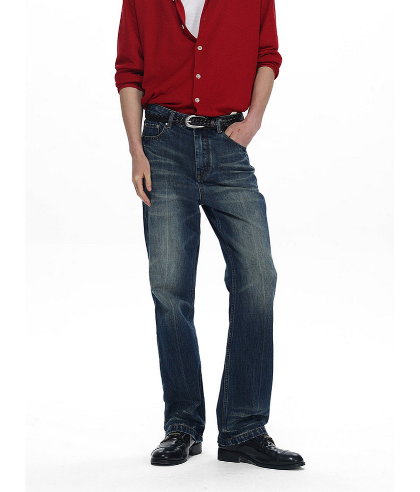 Vintage-Style Shrimp Line Jeans