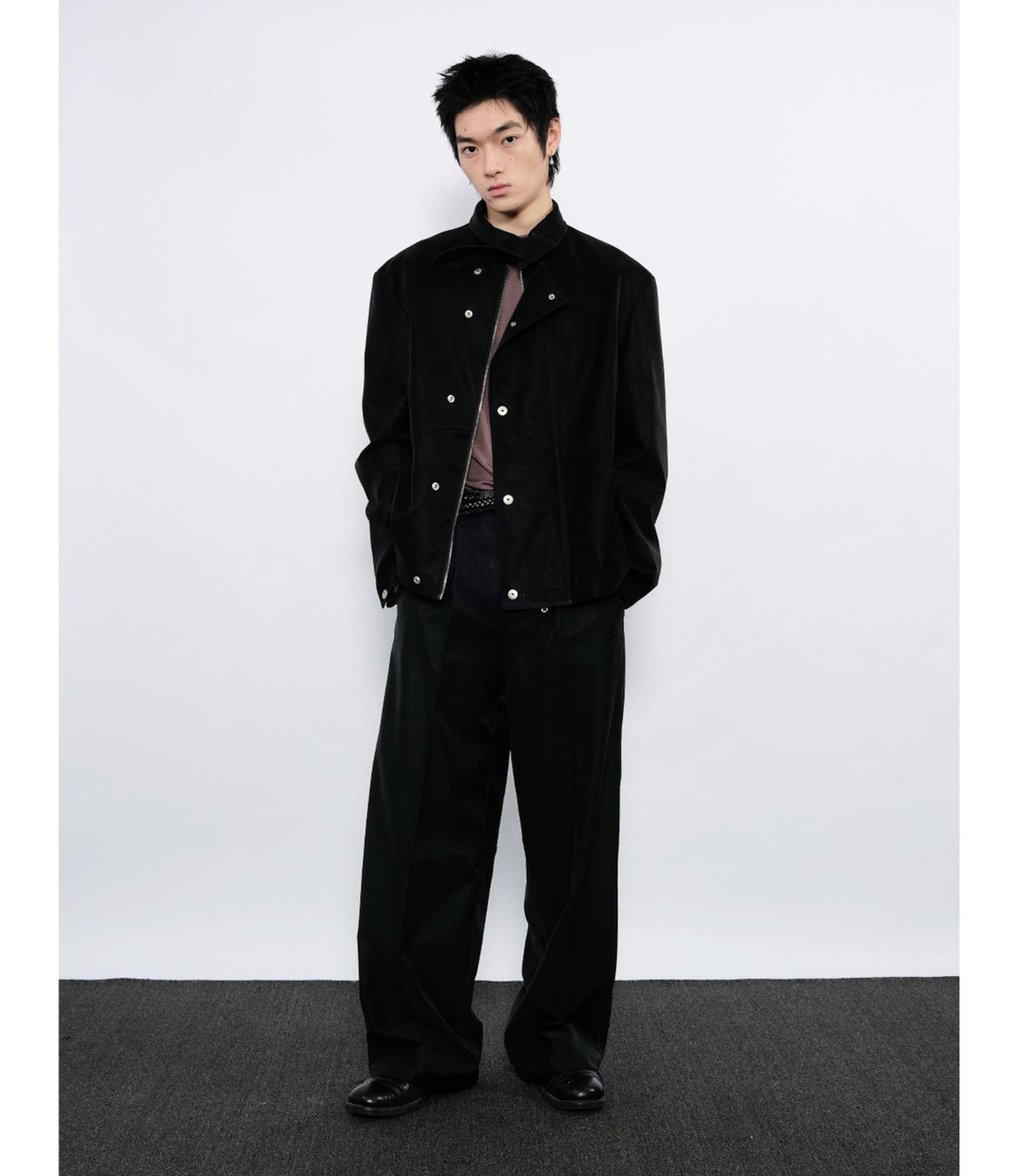 Leather Workwear Casual Pants