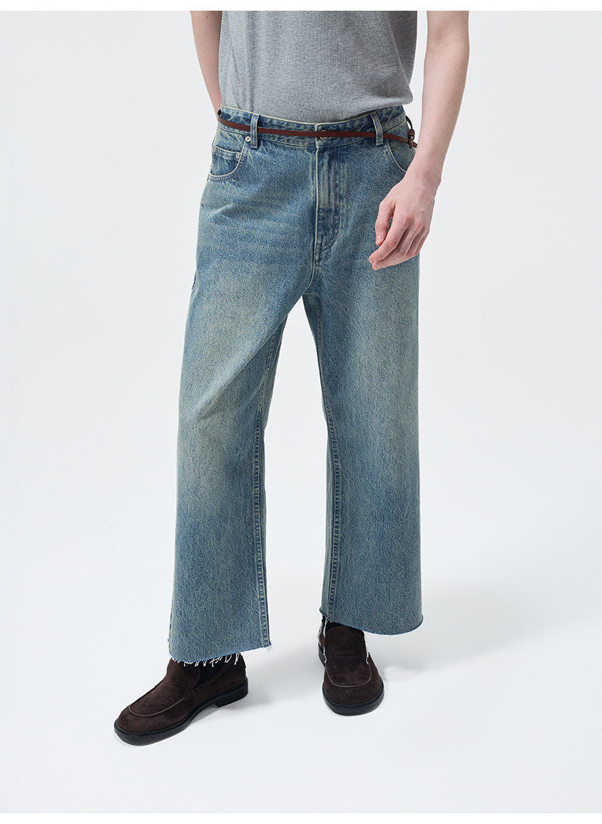 Wash Blue Straight-Leg Jeans