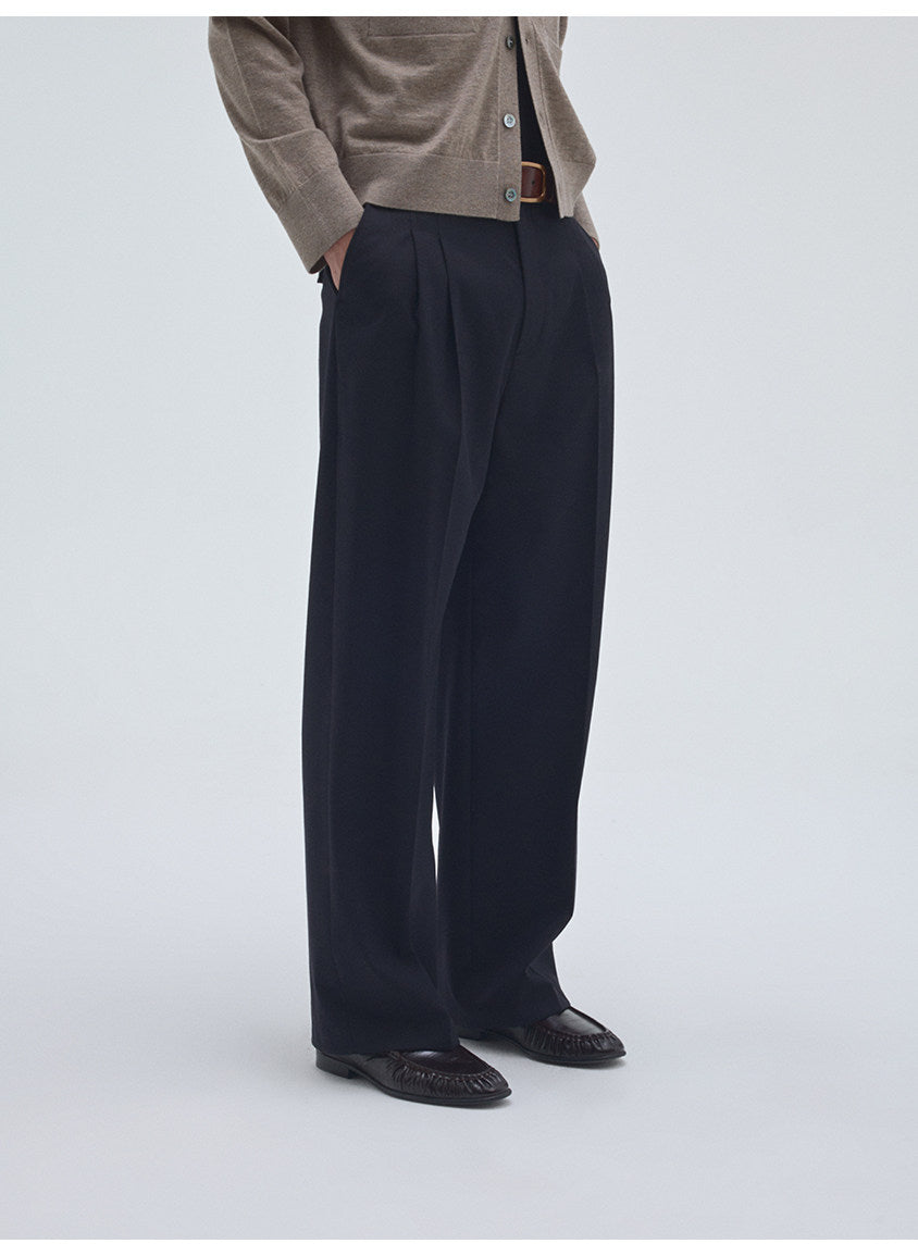 Classic Double-Tuck Casual Pants