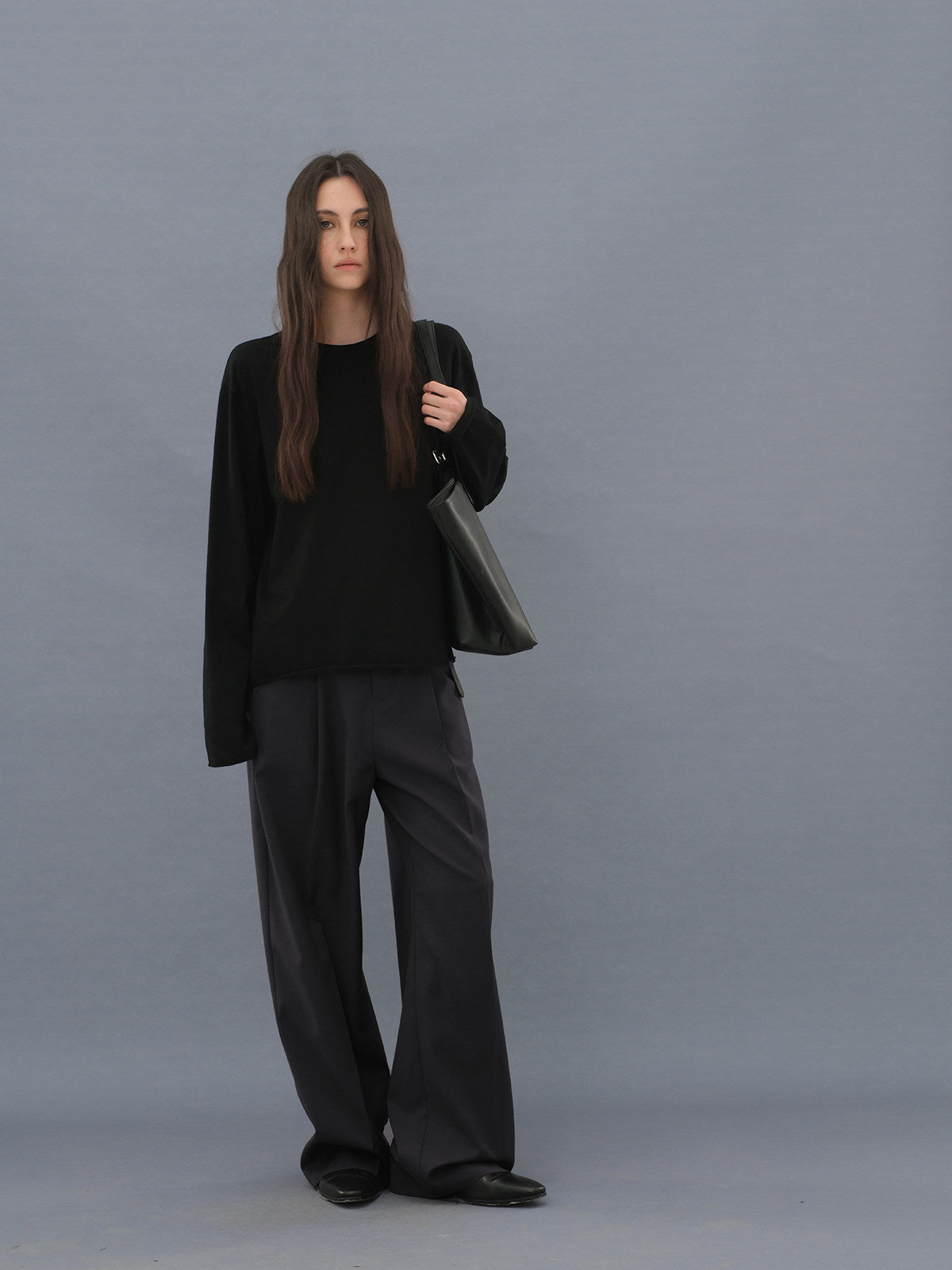 Wool-Blend Straight-Leg Pants