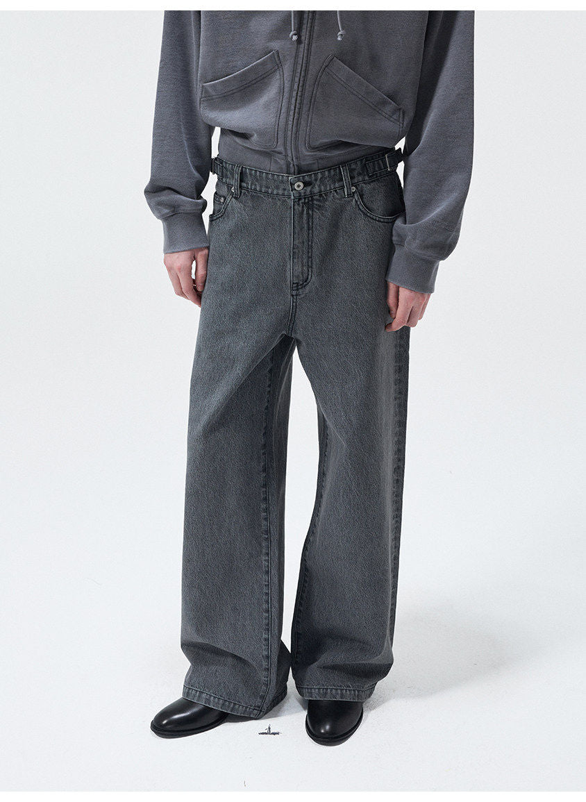 Distressed Wash Jeans