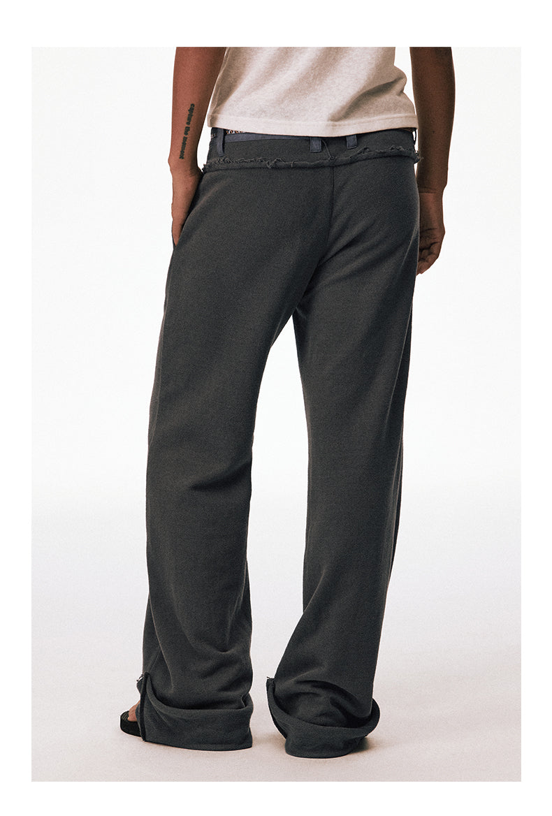 Knit Wide-Leg Casual Pants