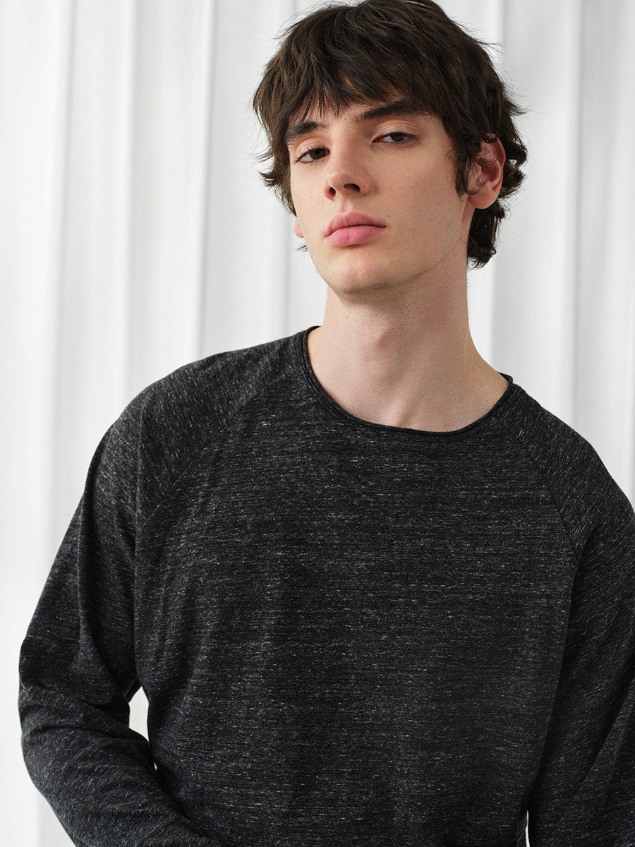 Raglan-Sleeve Roll-Neck T-Shirt