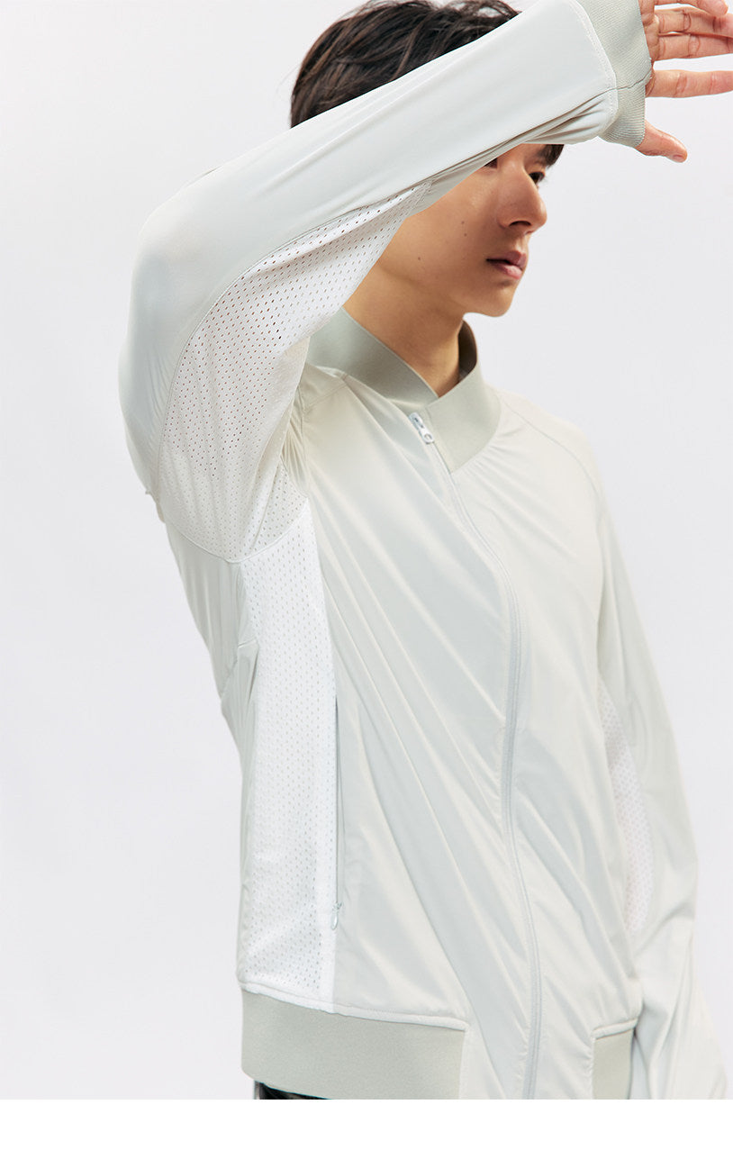 Diagonal Zipper Slim-Fit Jacket