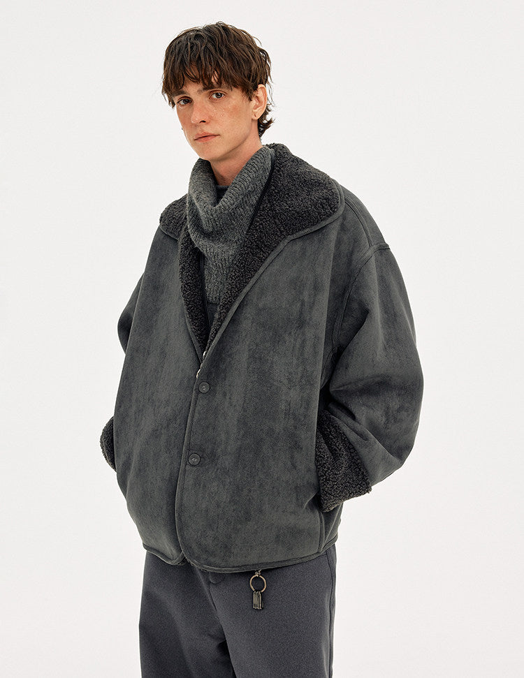 Reversible Fleece Collar Jacket