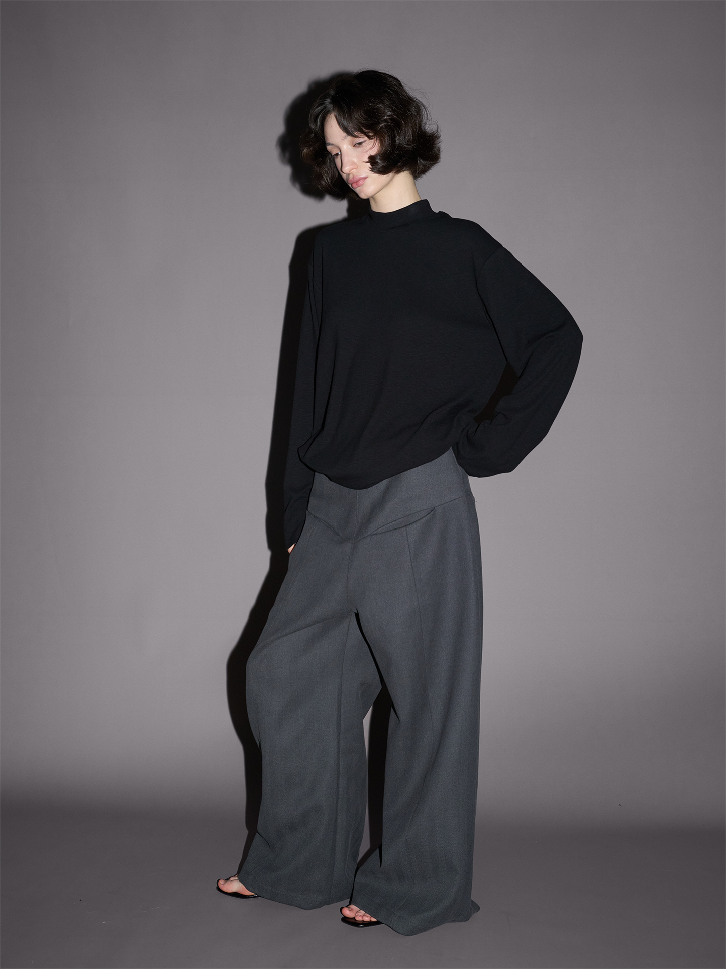 Bamboo Texture Crew Neck T-Shirt