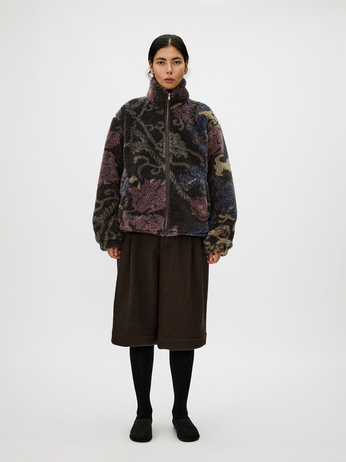 Lambswool Blend Zipper Jacket