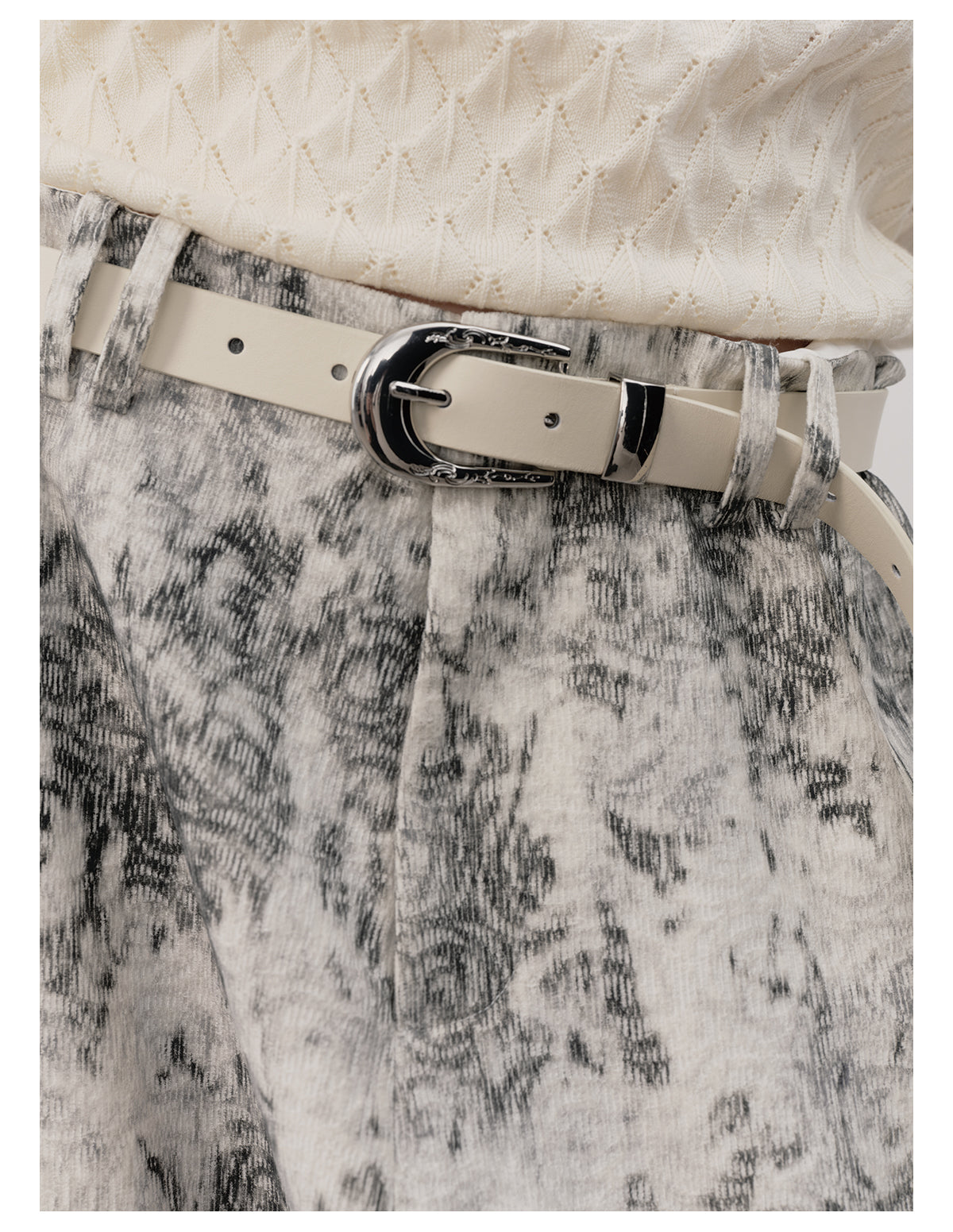 Ripple Jacquard Casual Pants