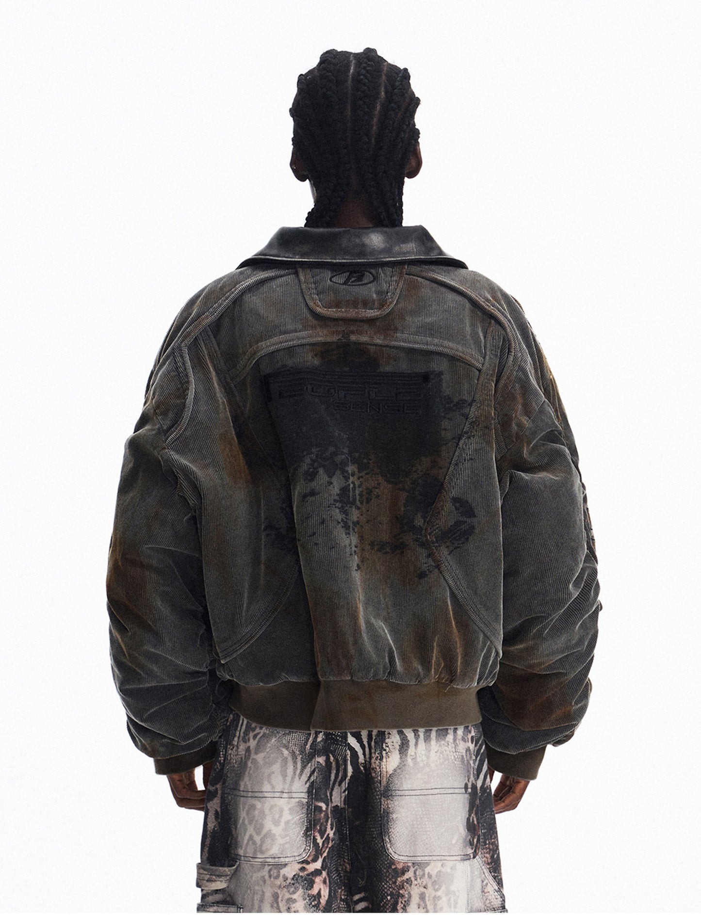 Racing Style Corduroy Jacket