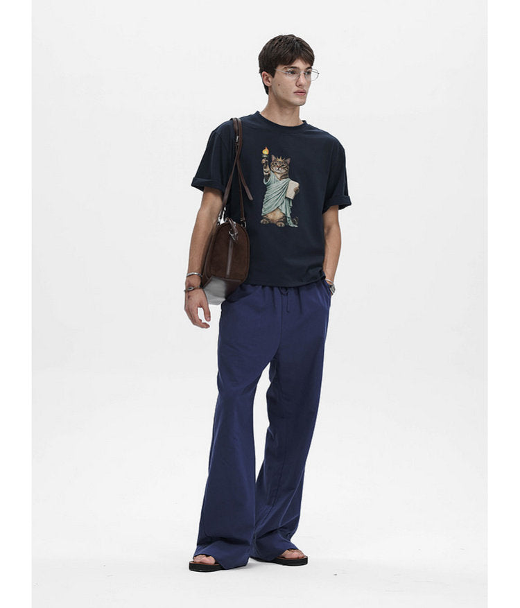 Moisture-wicking quick-drying printed T-shirt