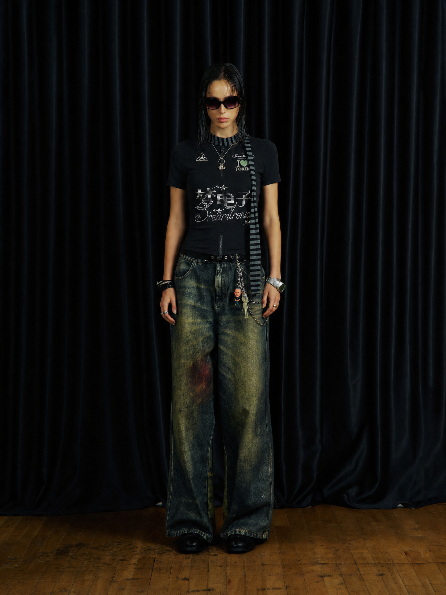 Rhinestone Cycling T-Shirt