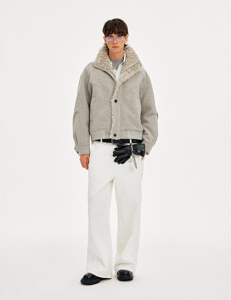 Deconstructed Lapel Mountain Carving Jacket