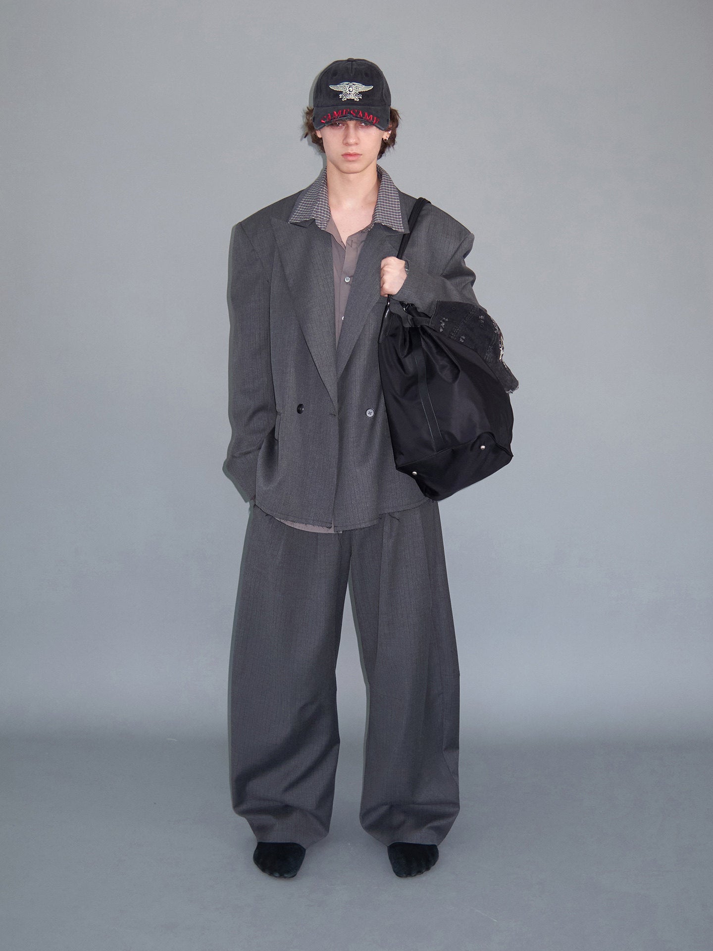 Loose-Fit Curved Casual Pants