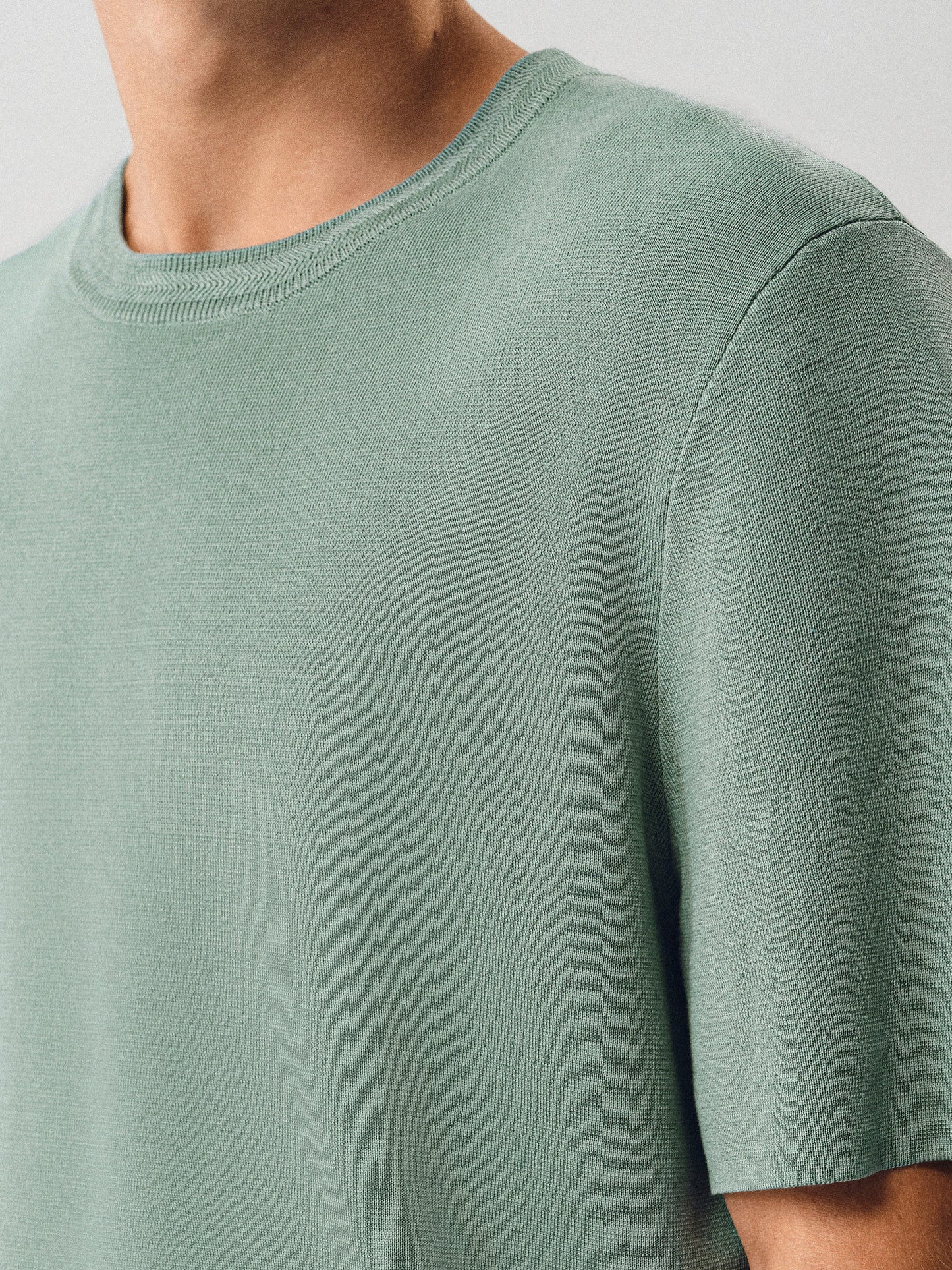 Twist-neck Knit Shirt