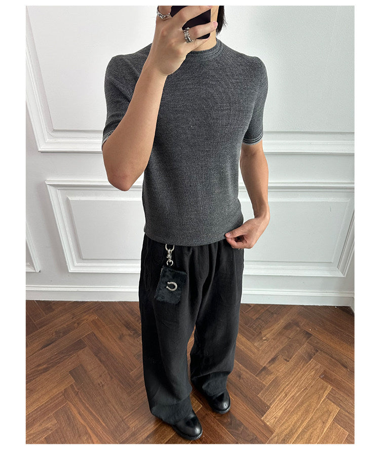 Crew-neck Wool Shirt