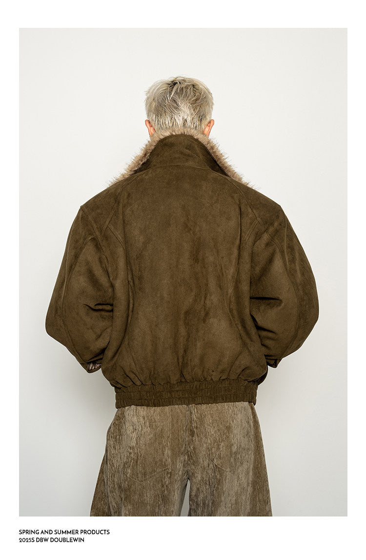 Faux Fox Fur Cotton Jacket